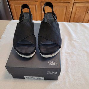 Eileen Fisher Good-Nu  black shoes/sandals
